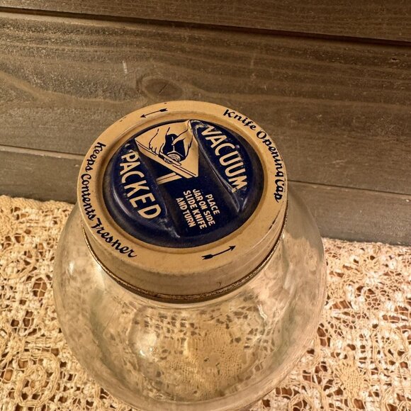 Vintage 1940s KUALITY KUP GRAPHIC COFFEE JAR 2 POUND EMPORIA KANSAS - Picture 2 of 12